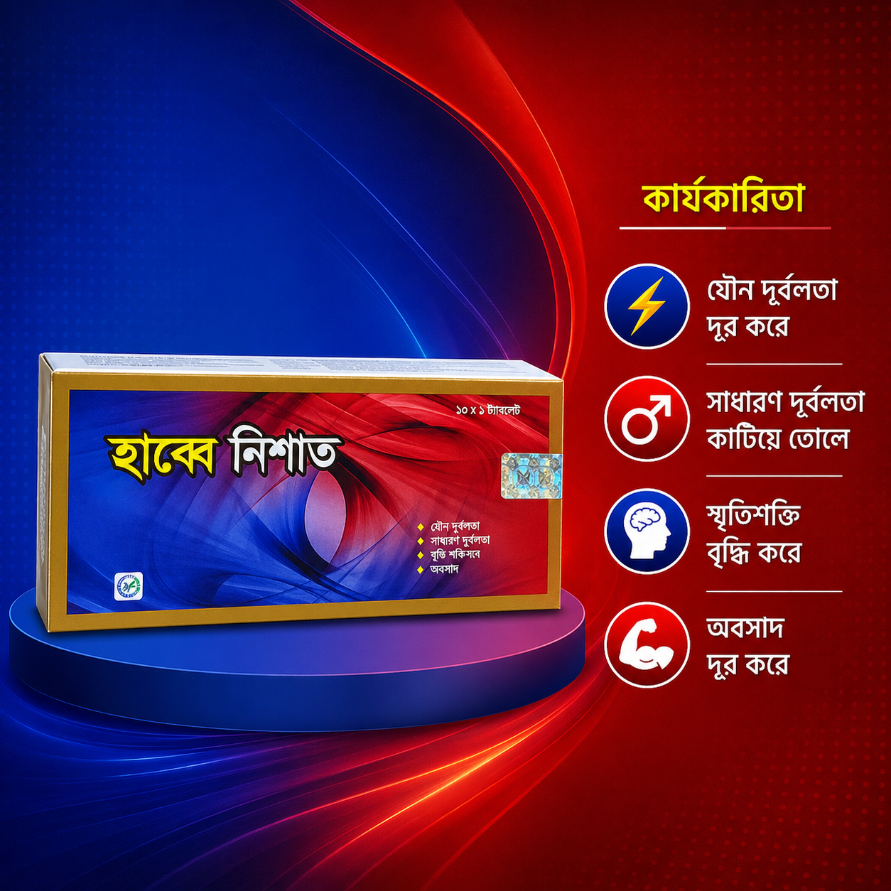 Habbe Nishat 10 Tablets