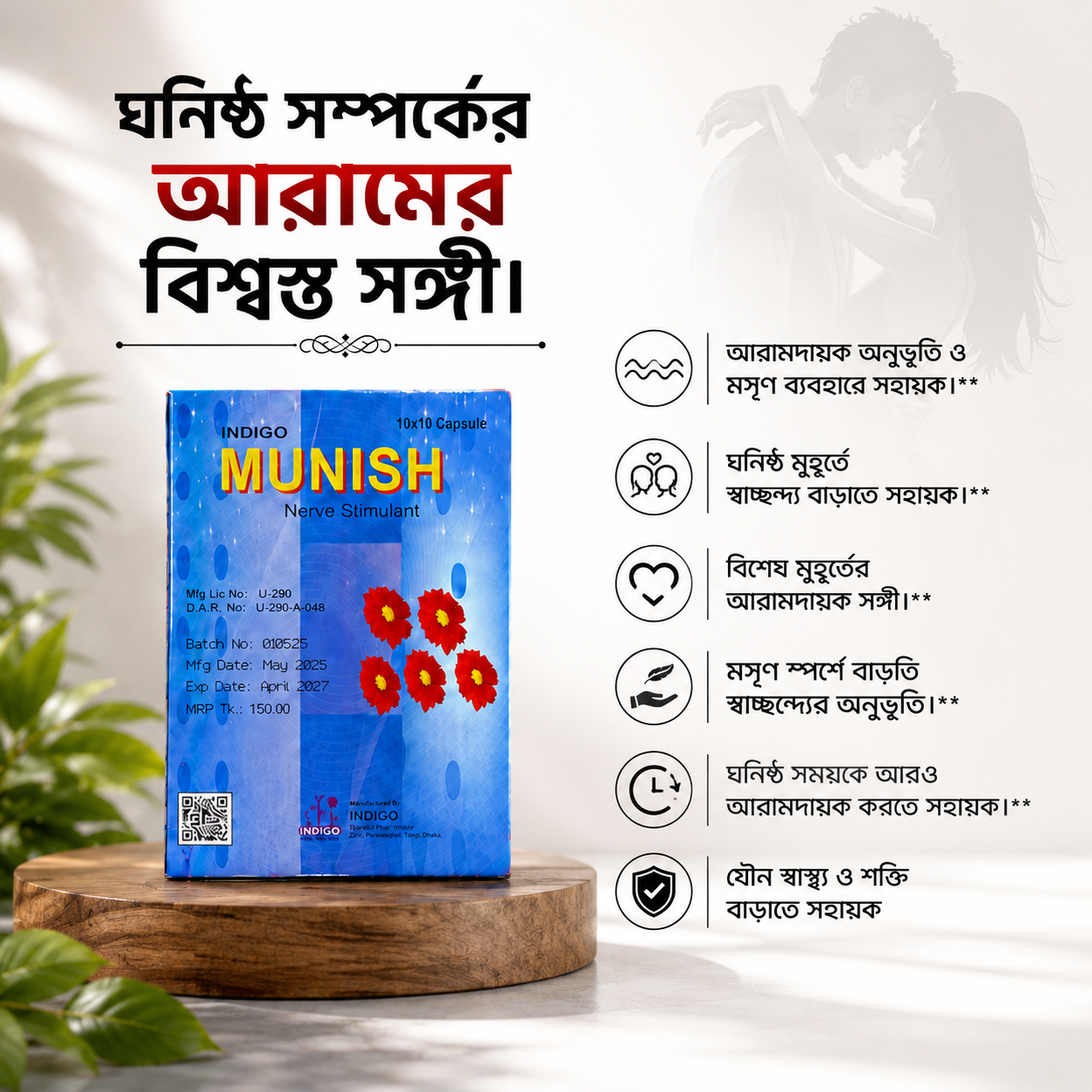 Indiago Munish Nerve Stimulant Combo Pac (3 Box=30 capsule)