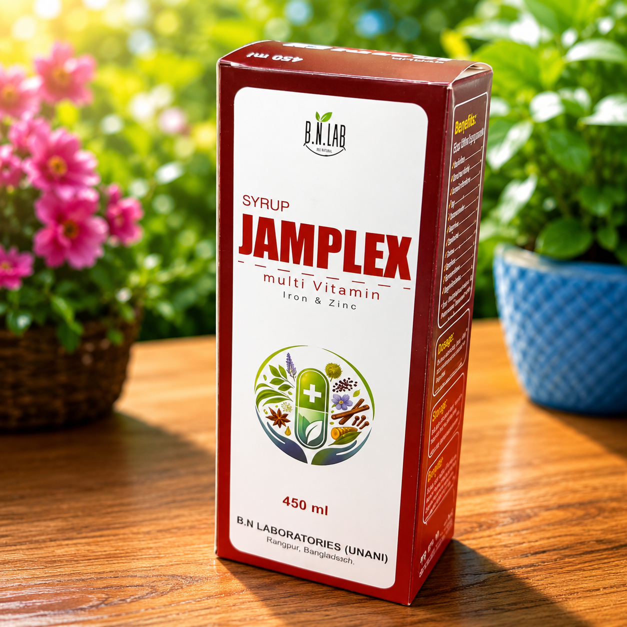 Jamplex 450 ml Multi Vitamin Syrup, জামপ্লেক্স মাল্টিভিটামিন ‍সিরাপ